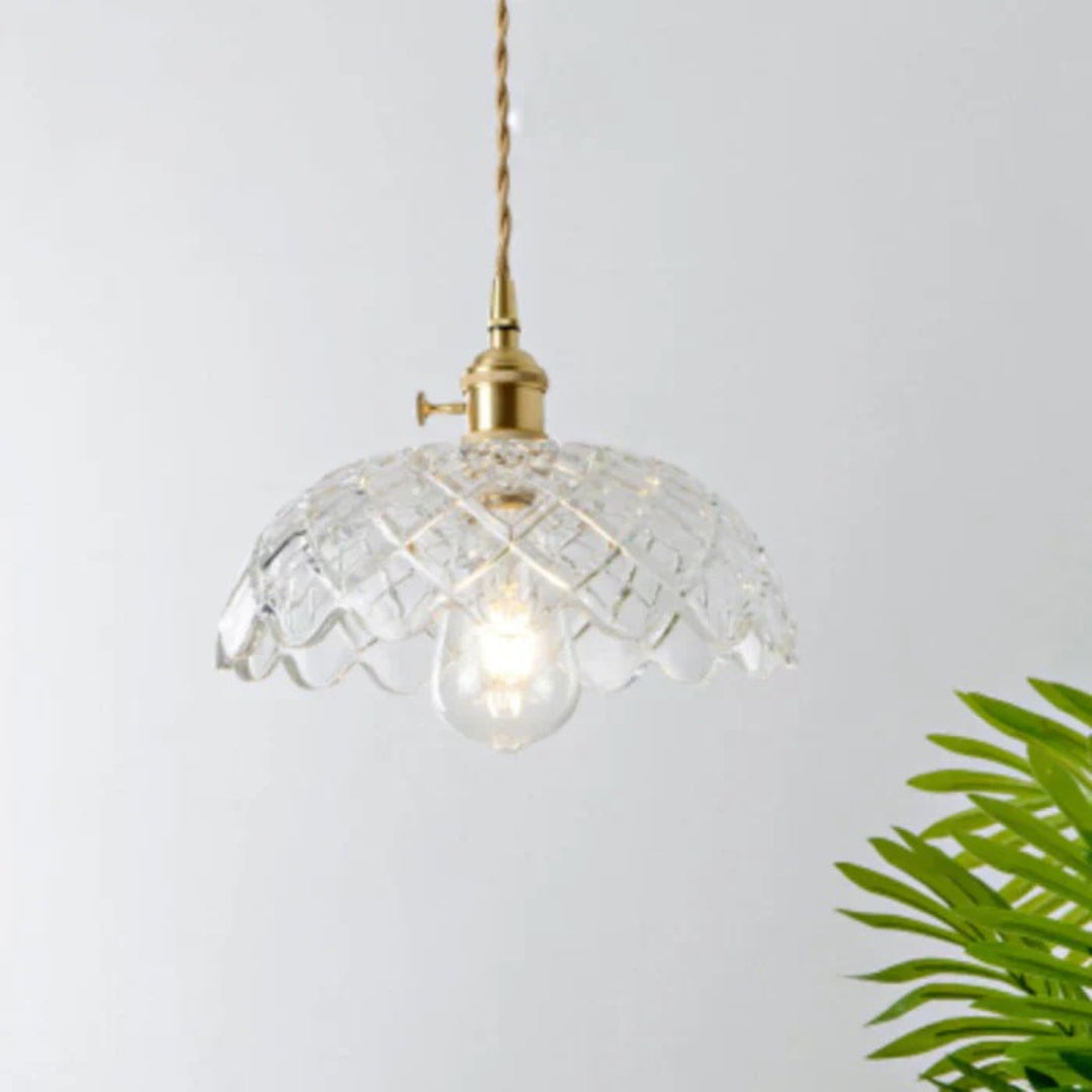 Industrialna lampa wisząca ze żłobionego szkła – widok produktu 20 | Nuvira Home