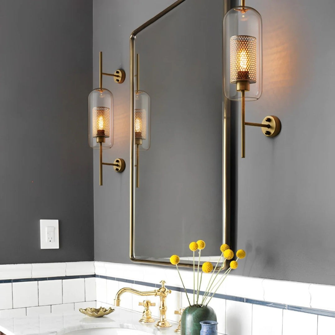 Industrialny szklany kinkiet kulisty – widok produktu 11 | Nuvira Home