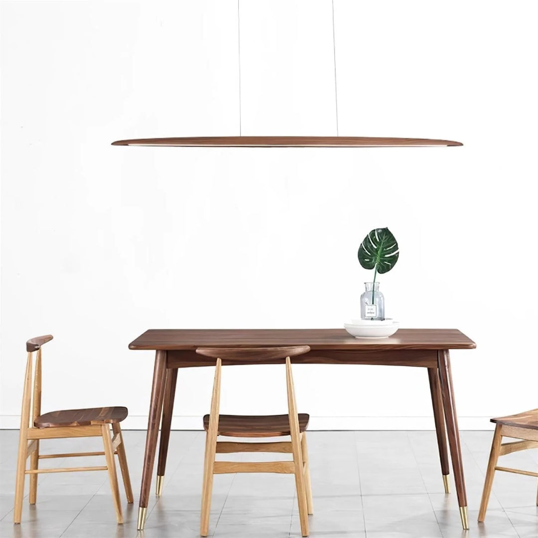 Japandi drewniana liniowa lampa wisząca – widok produktu 6 | Nuvira Home