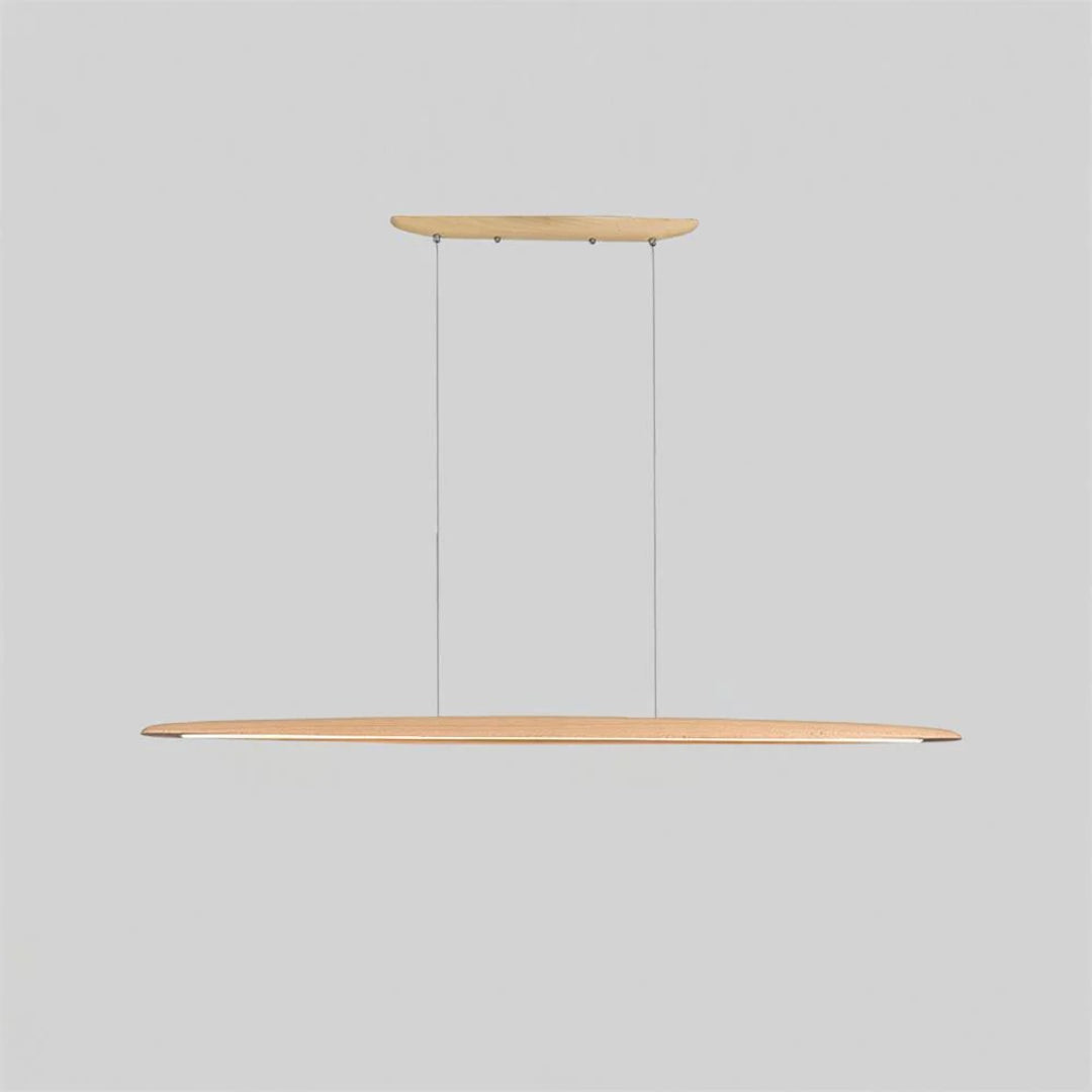 Japandi drewniana liniowa lampa wisząca – widok produktu 11 | Nuvira Home