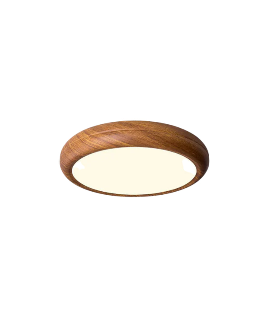 Japandi okrągła drewniana lampa sufitowa – widok produktu 11 | Nuvira Home