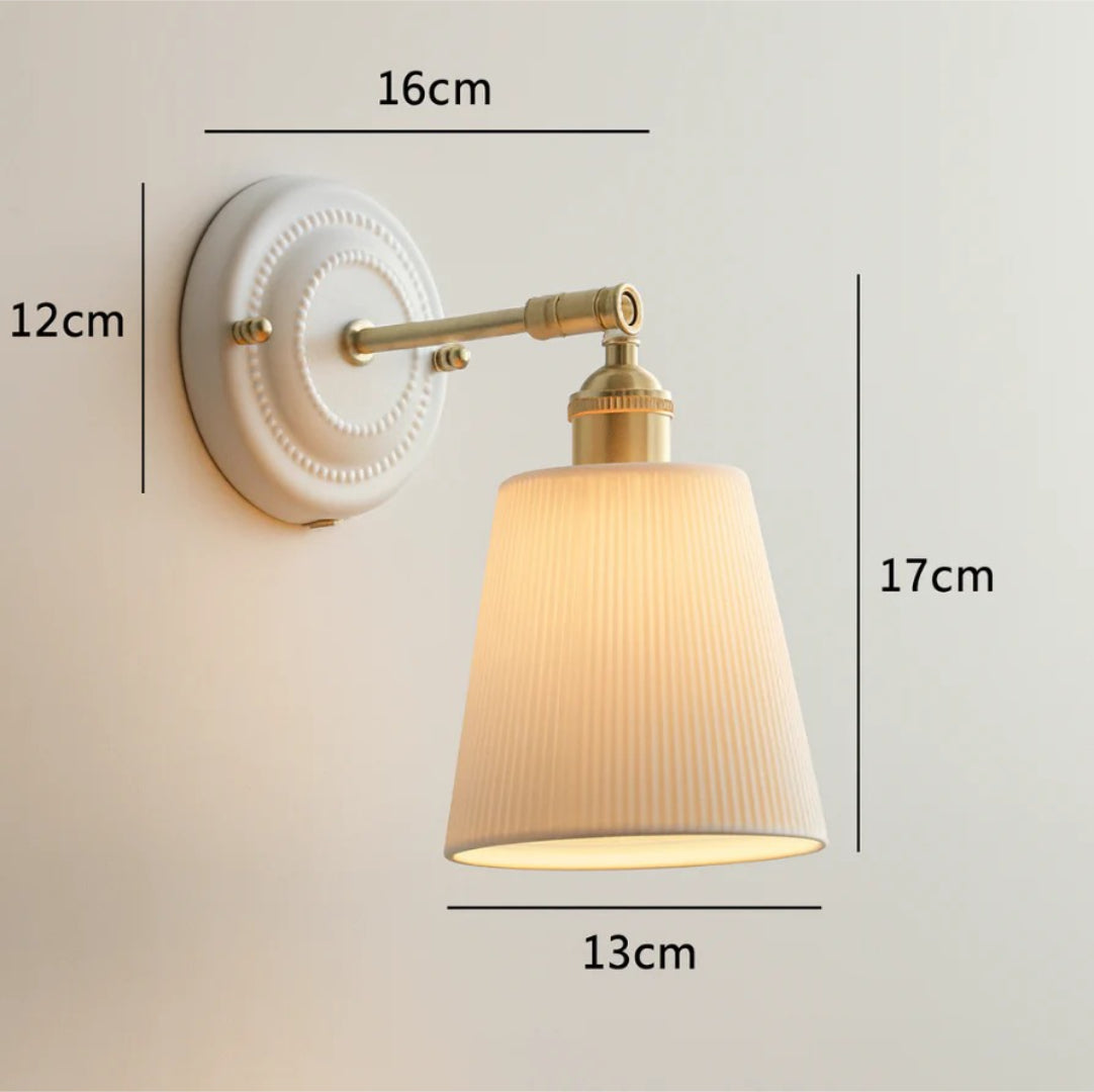Japońska ceramiczno-mosiężna lampa ścienna – widok produktu 16 | Nuvira Home