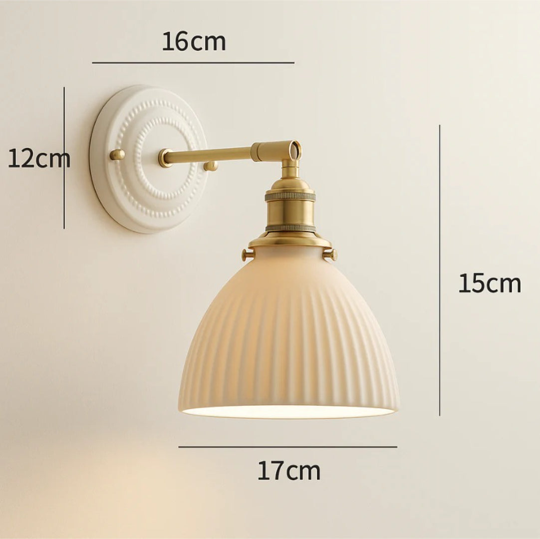 Japońska ceramiczno-mosiężna lampa ścienna – widok produktu 20 | Nuvira Home