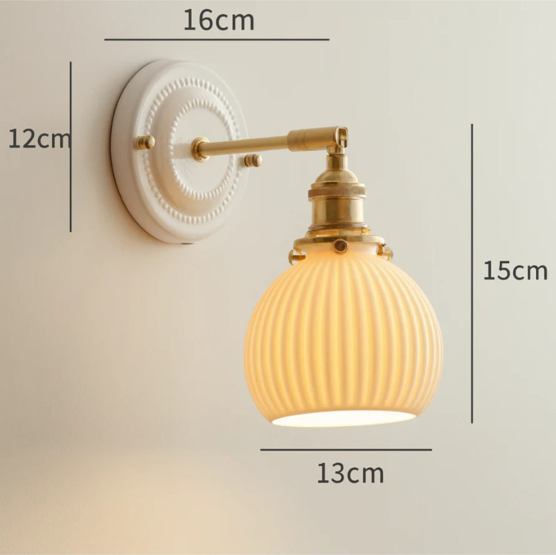 Japońska ceramiczno-mosiężna lampa ścienna – widok produktu 22 | Nuvira Home