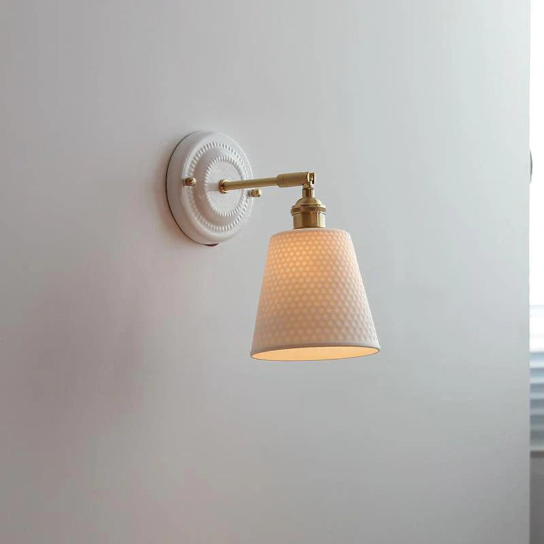Japońska ceramiczno-mosiężna lampa ścienna – widok produktu 25 | Nuvira Home
