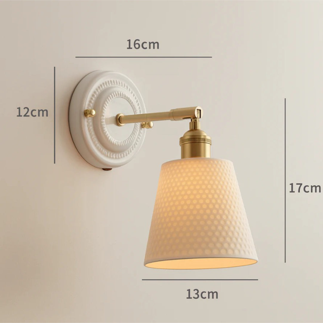 Japońska ceramiczno-mosiężna lampa ścienna – widok produktu 26 | Nuvira Home