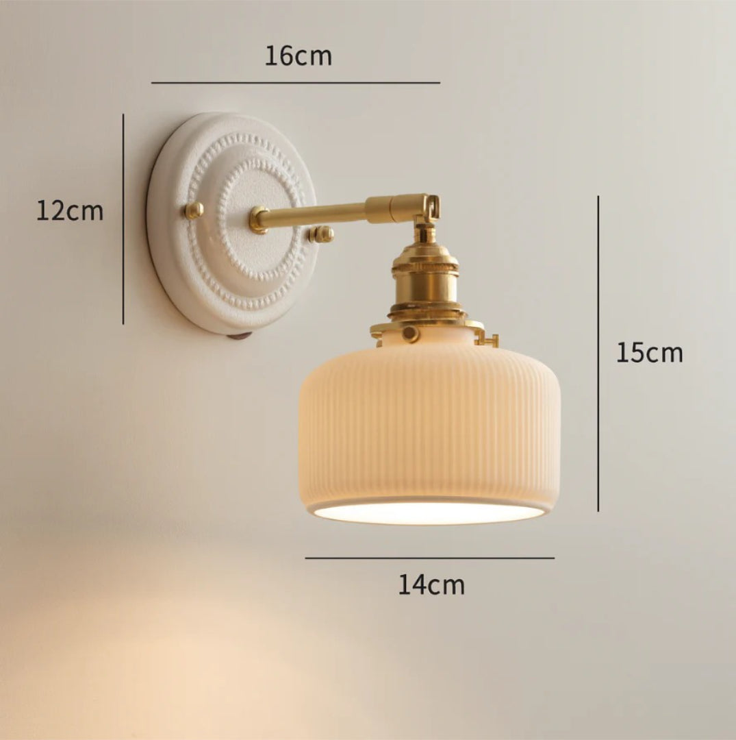 Japońska ceramiczno-mosiężna lampa ścienna – widok produktu 31 | Nuvira Home