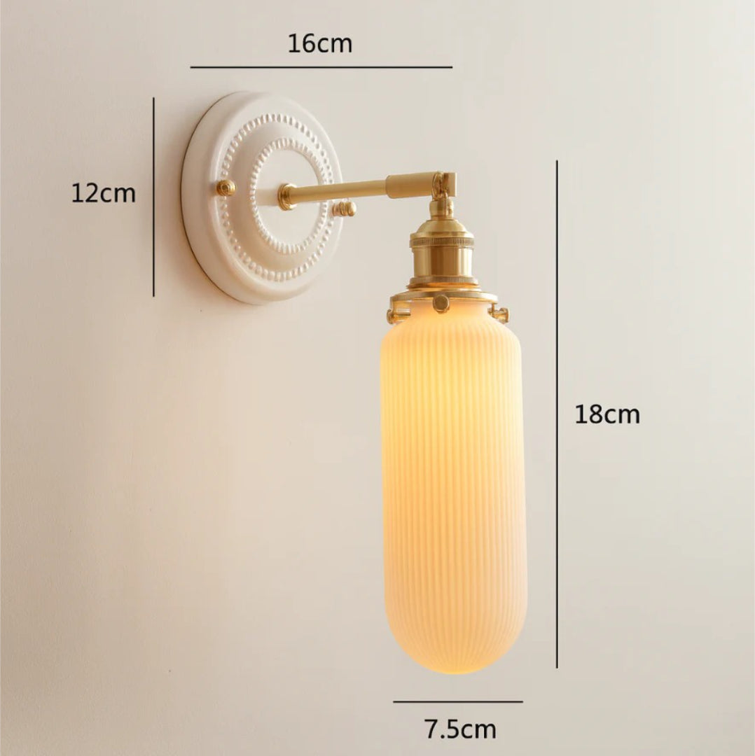 Japońska ceramiczno-mosiężna lampa ścienna – widok produktu 33 | Nuvira Home