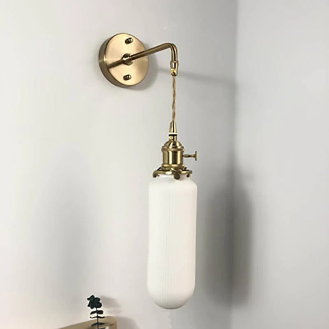 Japońska mosiężna plisowana lampa ścienna – widok produktu 19 | Nuvira Home