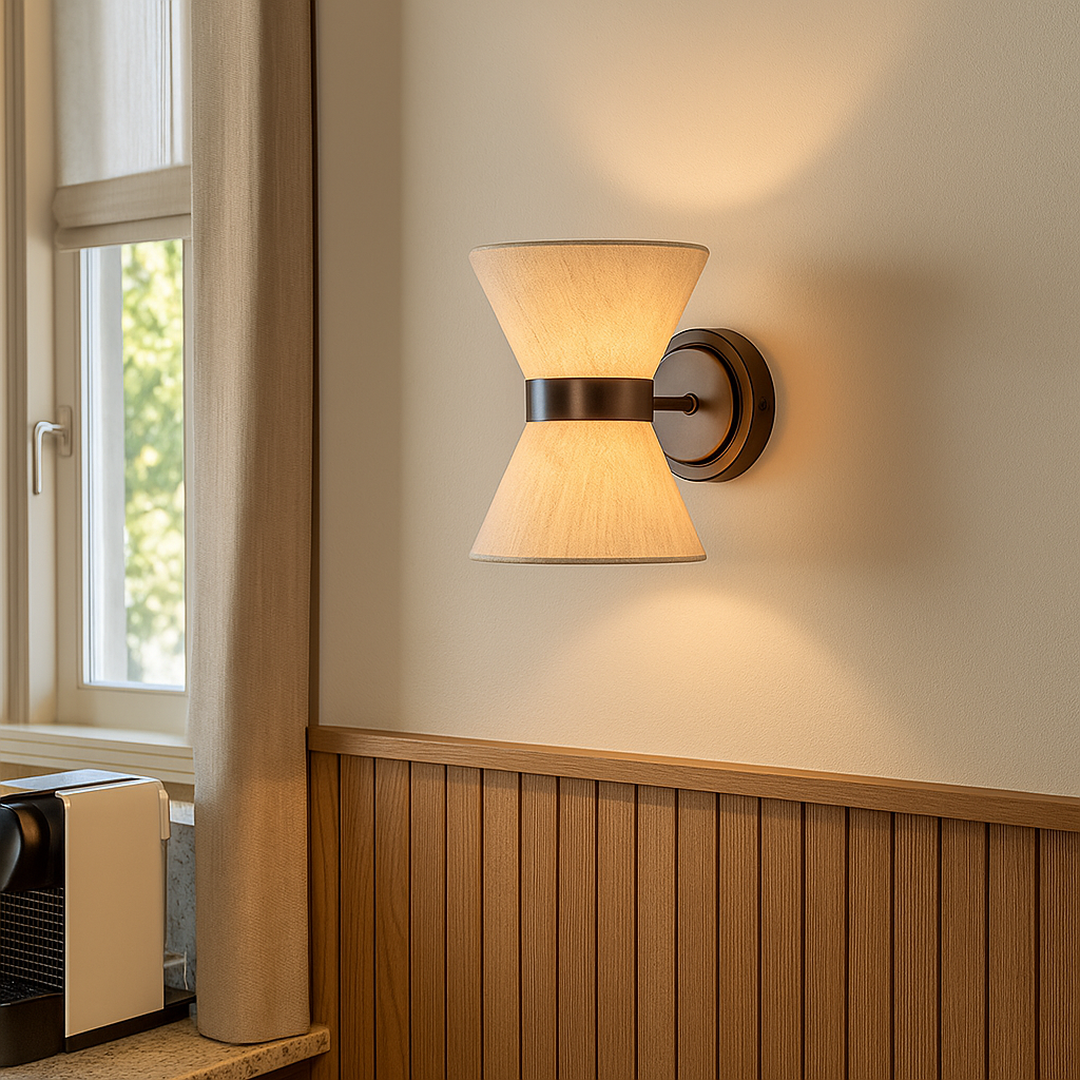 Jedwabna Lampa Ścienna W Stylu Wabi Sabi – widok produktu 1 | Nuvira Home