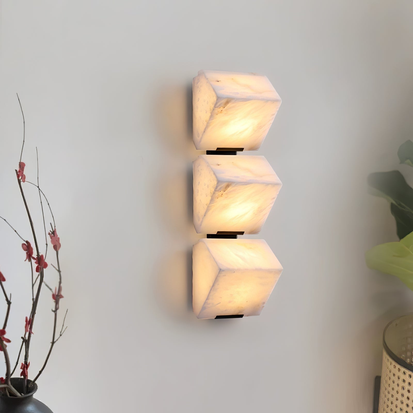 Kinkiet Art Deco z Kostkami Alabastrowymi i Wbudowanym LED – widok produktu 16 | Nuvira Home