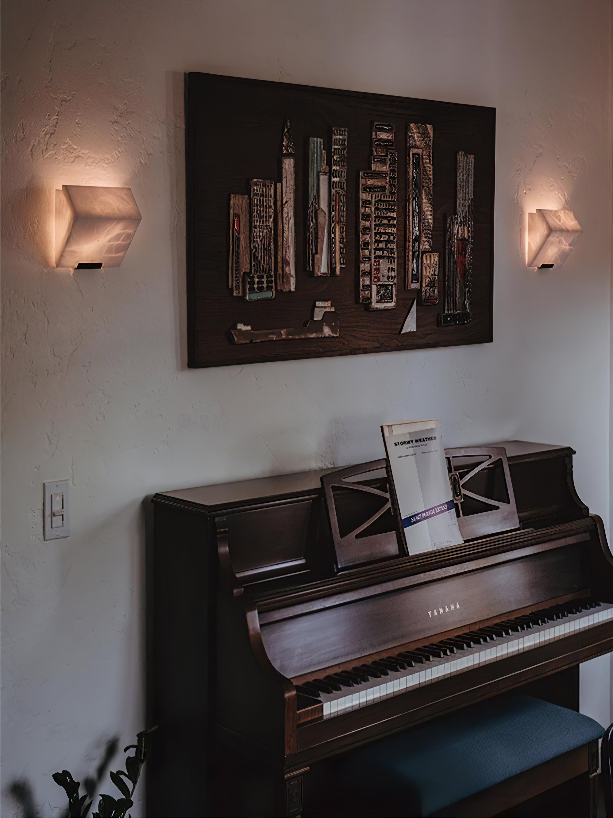 Kinkiet Art Deco z Kostkami Alabastrowymi i Wbudowanym LED – widok produktu 17 | Nuvira Home