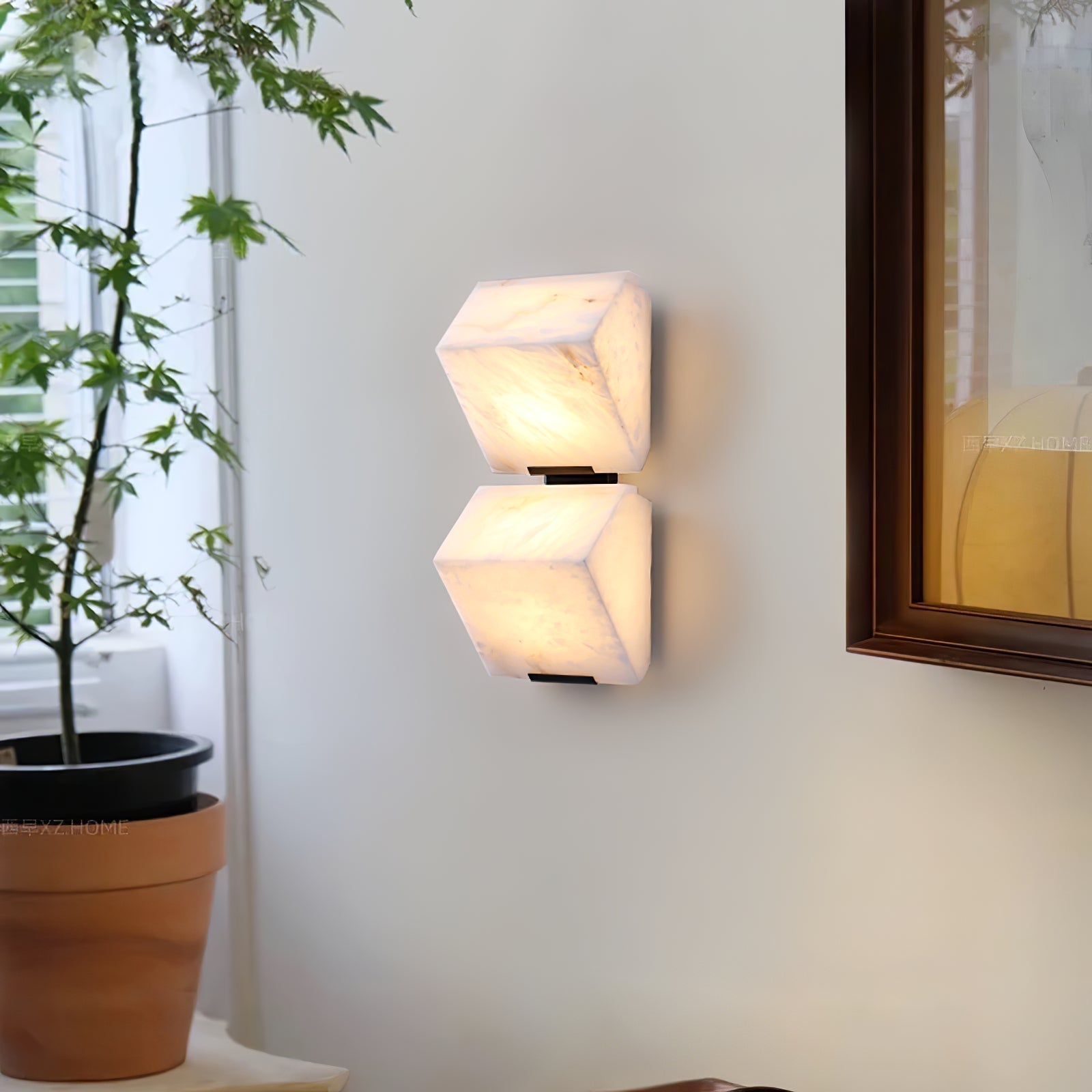Kinkiet Art Deco z Kostkami Alabastrowymi i Wbudowanym LED – widok produktu 28 | Nuvira Home