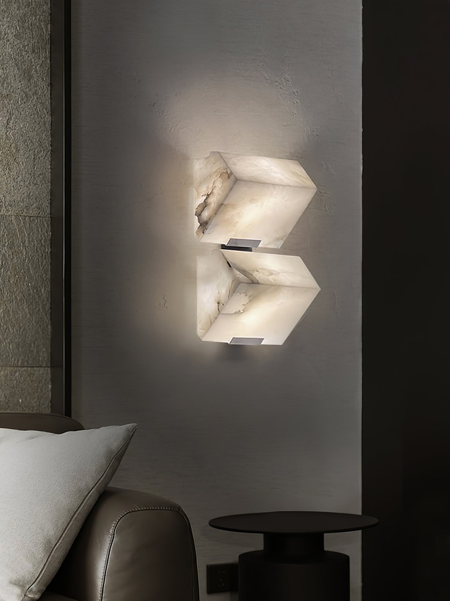 Kinkiet Art Deco z Kostkami Alabastrowymi i Wbudowanym LED – widok produktu 33 | Nuvira Home
