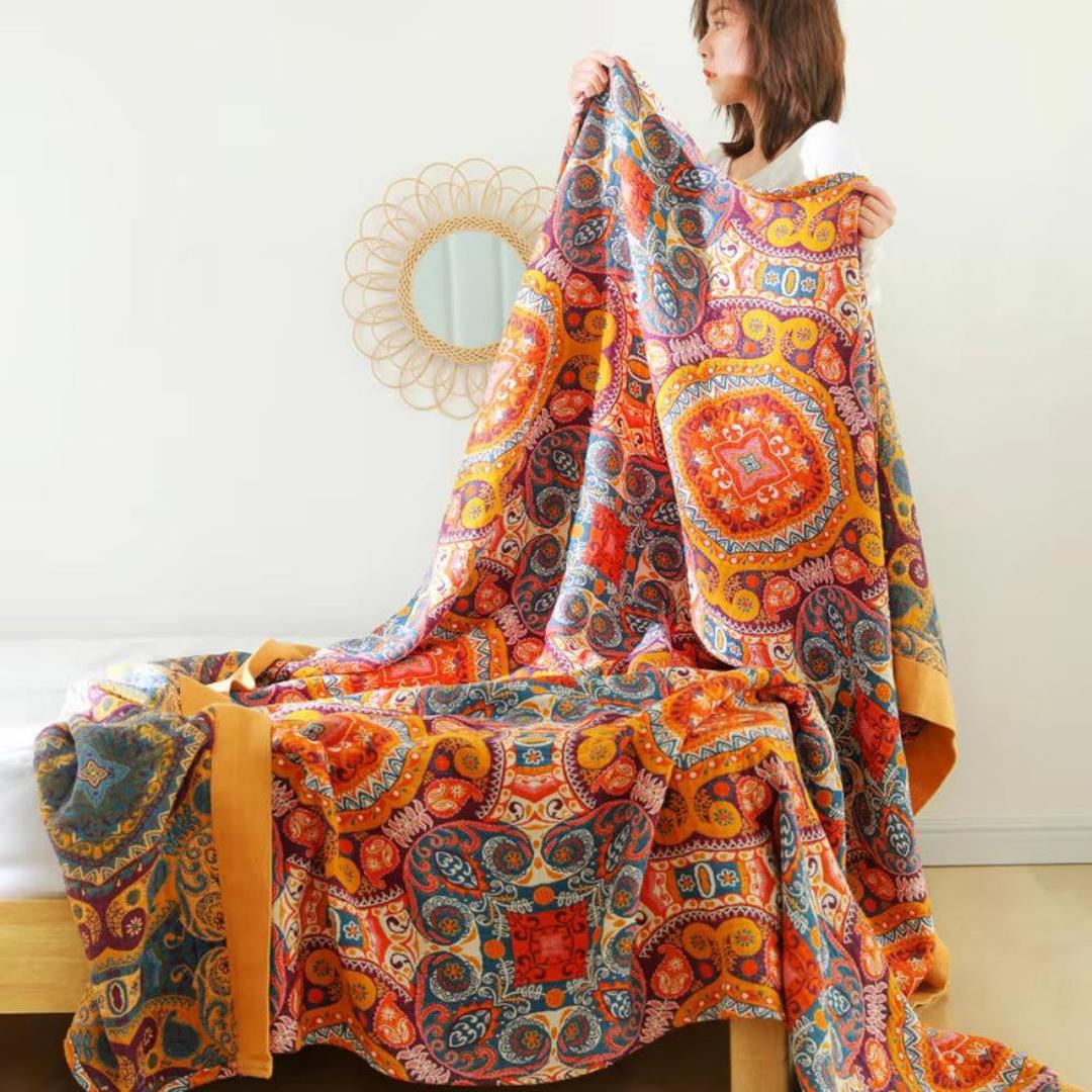 Koc Boho Chic Pikowany – Dwustronny – widok produktu 2 | Nuvira Home