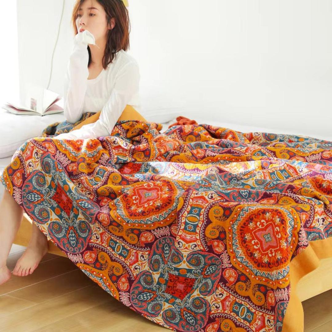Koc Boho Chic Pikowany – Dwustronny – widok produktu 7 | Nuvira Home