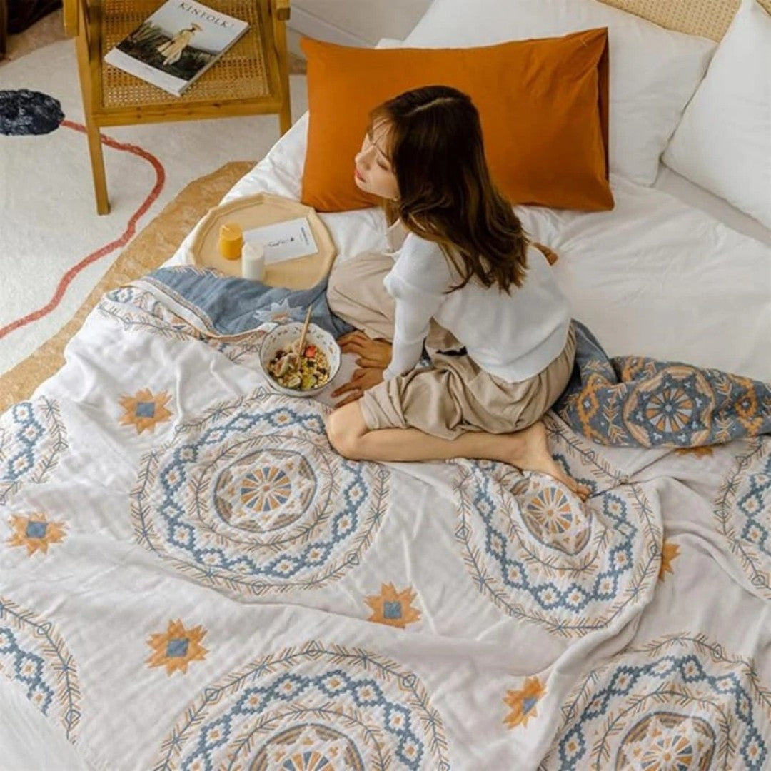 Koc Mandala – Bawełna – widok produktu 3 | Nuvira Home