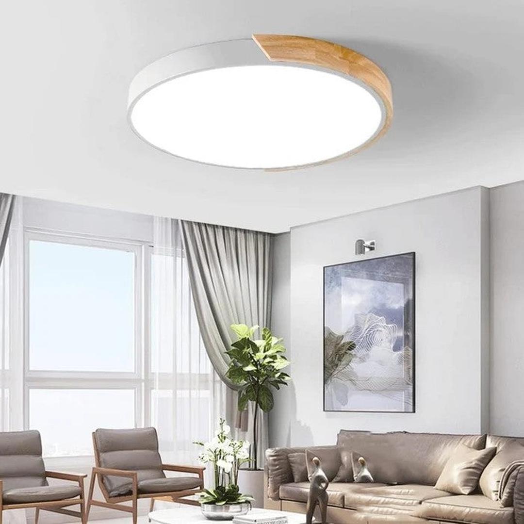 Kolorowa Okrągła Lampa Sufitowa z Nowoczesnym Designem LED – widok produktu 3 | Nuvira Home