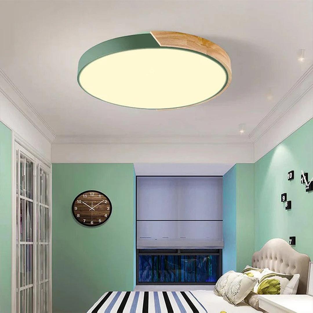 Kolorowa Okrągła Lampa Sufitowa z Nowoczesnym Designem LED – widok produktu 6 | Nuvira Home