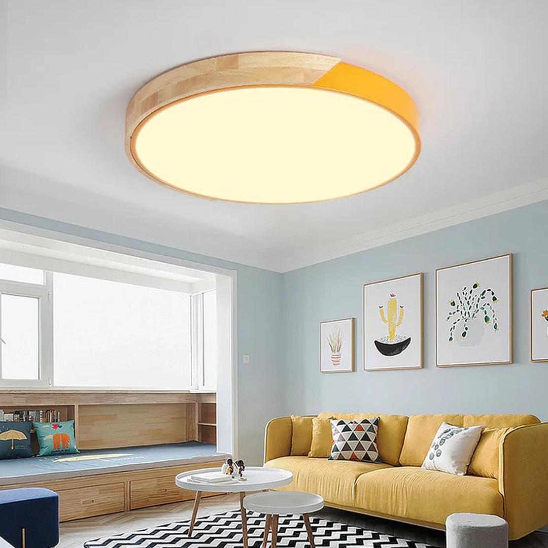 Kolorowa Okrągła Lampa Sufitowa z Nowoczesnym Designem LED – widok produktu 7 | Nuvira Home