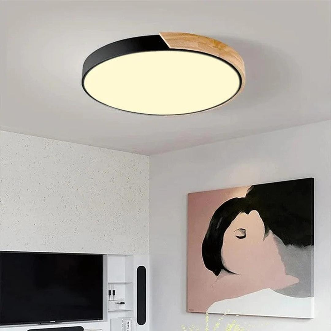 Kolorowa Okrągła Lampa Sufitowa z Nowoczesnym Designem LED – widok produktu 8 | Nuvira Home