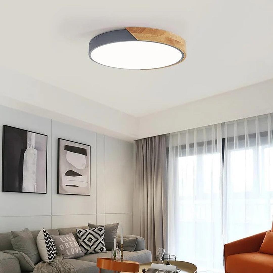 Kolorowa Okrągła Lampa Sufitowa z Nowoczesnym Designem LED – widok produktu 13 | Nuvira Home