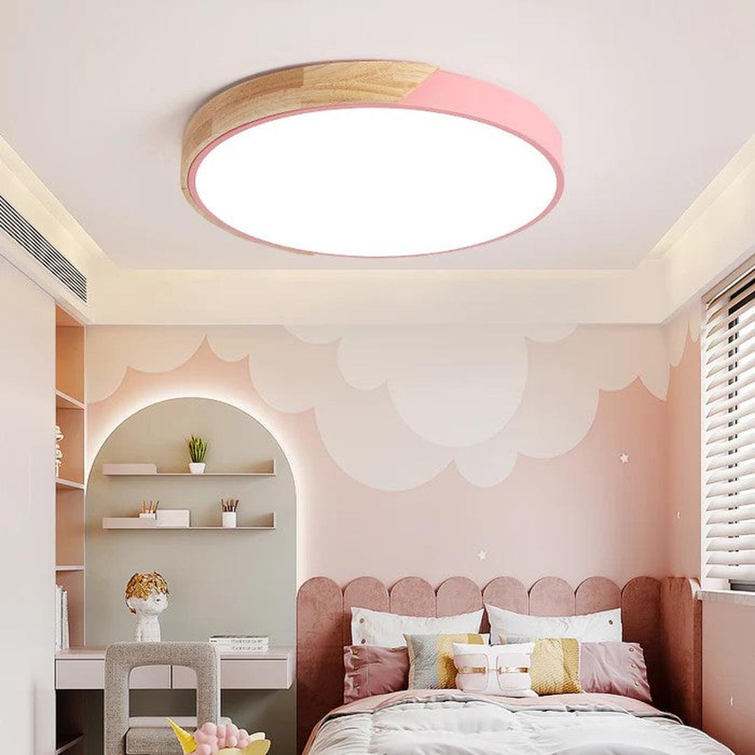 Kolorowa Okrągła Lampa Sufitowa z Nowoczesnym Designem LED – widok produktu 16 | Nuvira Home