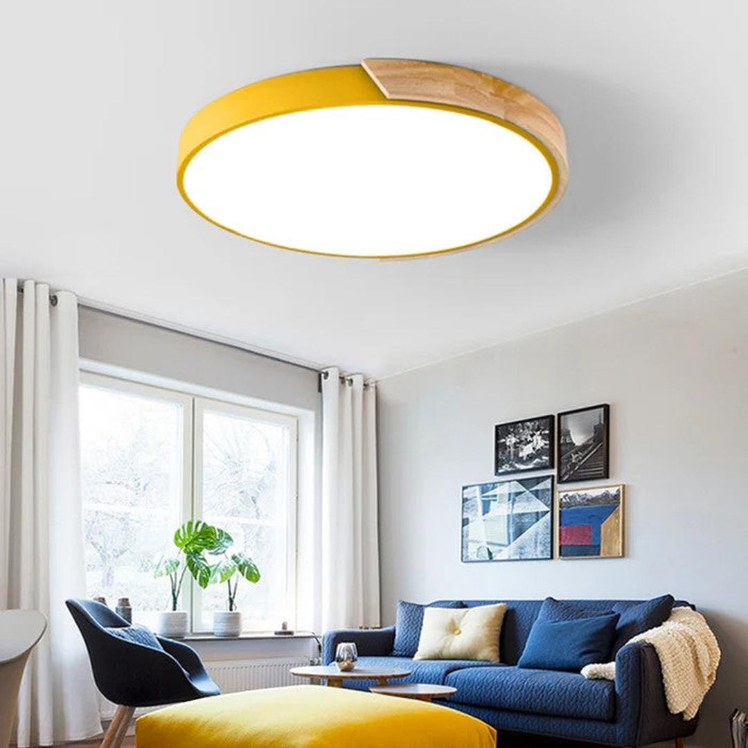 Kolorowa Okrągła Lampa Sufitowa z Nowoczesnym Designem LED – widok produktu 17 | Nuvira Home