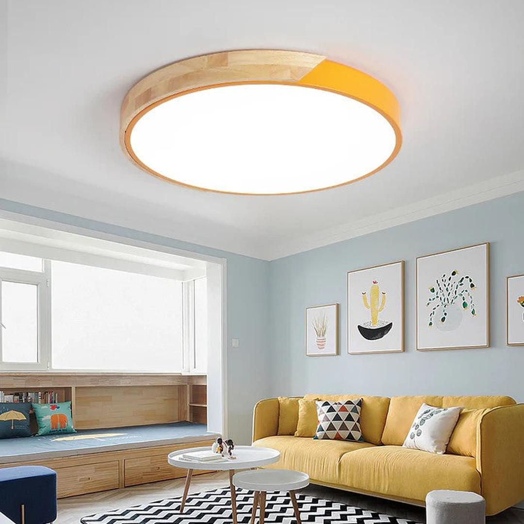 Kolorowa Okrągła Lampa Sufitowa z Nowoczesnym Designem LED – widok produktu 19 | Nuvira Home