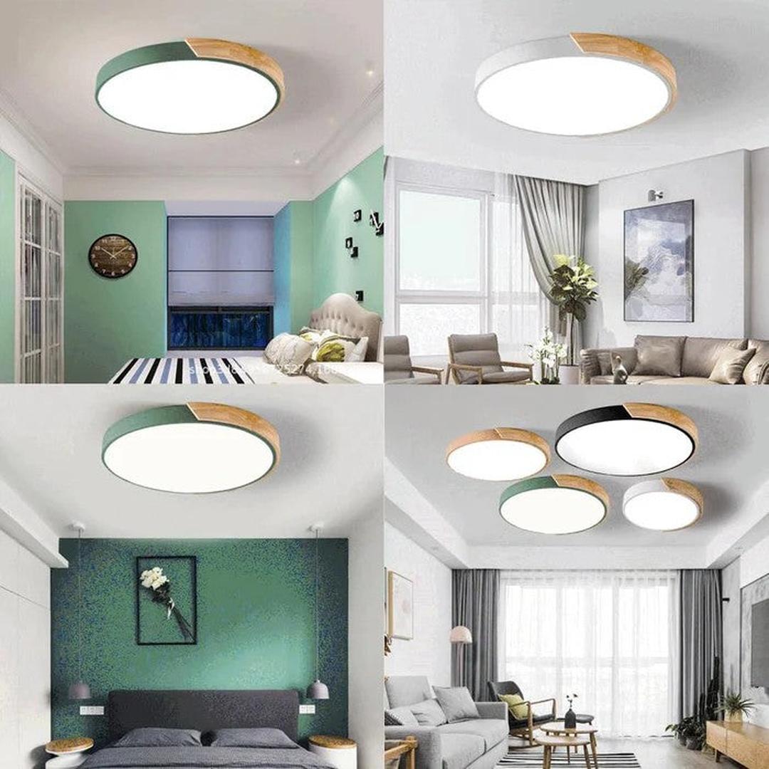 Kolorowa Okrągła Lampa Sufitowa z Nowoczesnym Designem LED – widok produktu 24 | Nuvira Home