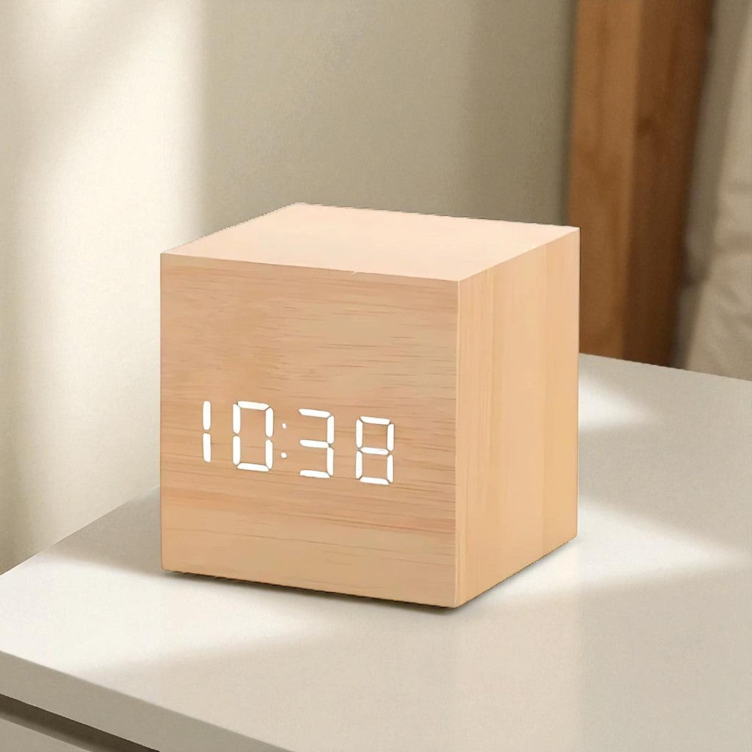 Kostkowy Budzik LED – Nowoczesny – widok produktu 4 | Nuvira Home