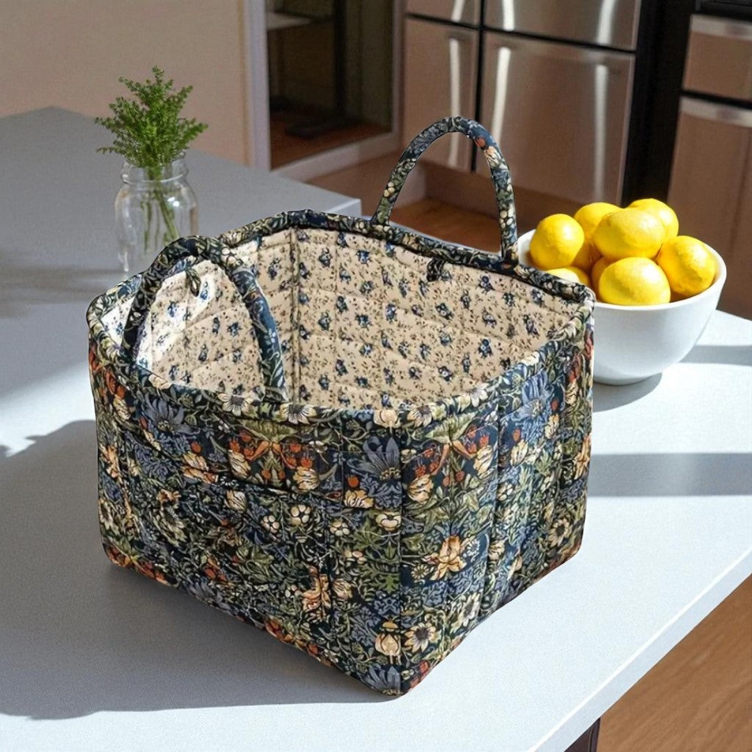 Kosz Do Przechowywania Z Kwiatowym Wzorem – Delikatny – widok produktu 9 | Nuvira Home