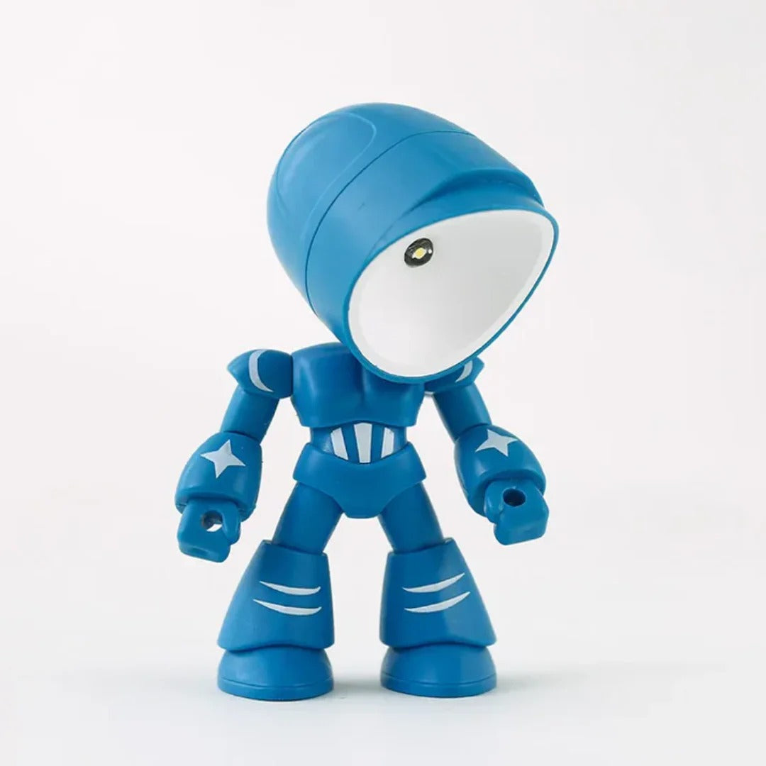 Kreskówkowa lampka stołowa LED robot – widok produktu 6 | Nuvira Home