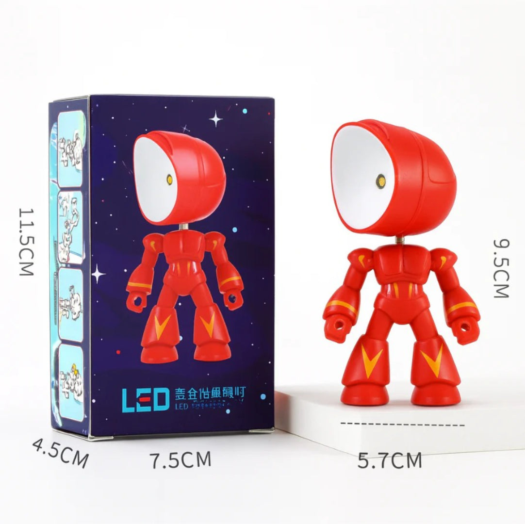 Kreskówkowa lampka stołowa LED robot – widok produktu 11 | Nuvira Home