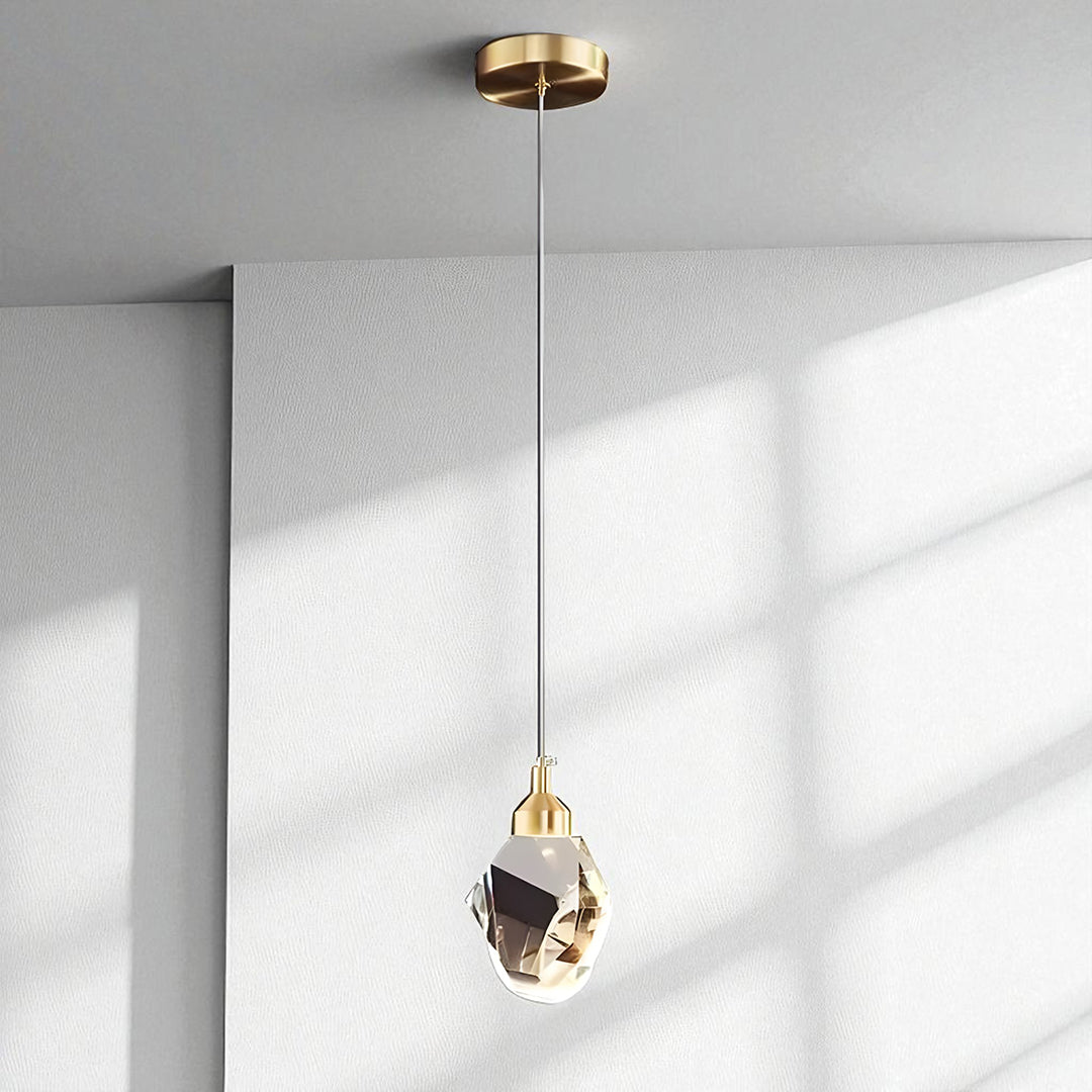 Kryształowo-Żelazna Lampa Wisząca LED – Kryształowo-Metalowa Oprawa Oświetleniowa – widok produktu 2 | Nuvira Home