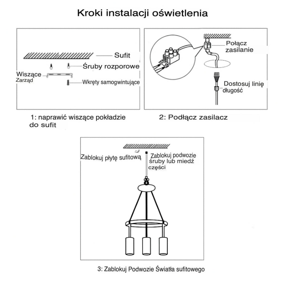 Kryształowo-Żelazna Lampa Wisząca LED – Kryształowo-Metalowa Oprawa Oświetleniowa – widok produktu 7 | Nuvira Home