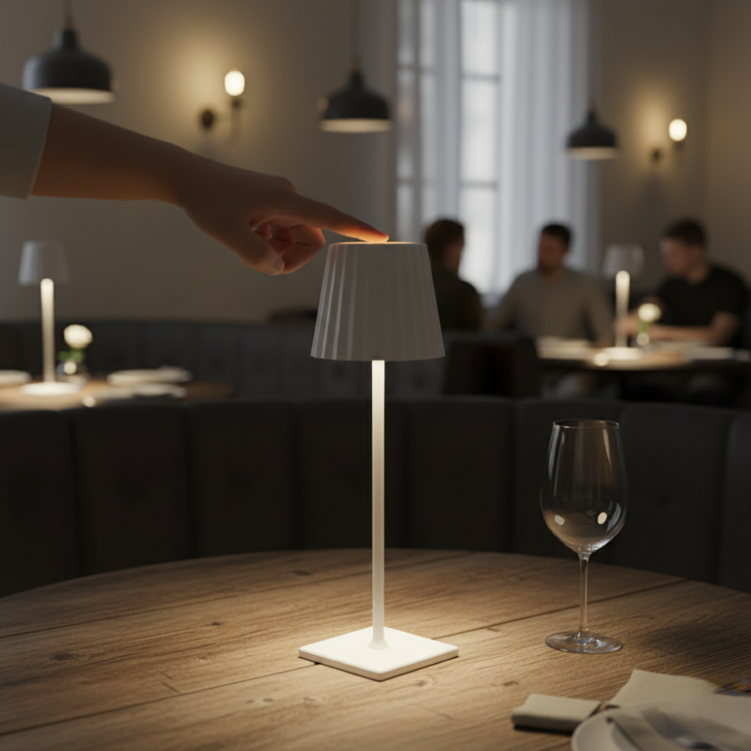 Ładowalna Lampa Stołowa LED – Bezprzewodowa – widok produktu 4 | Nuvira Home
