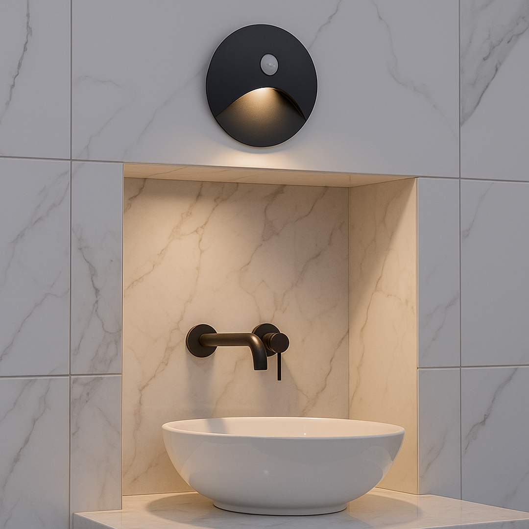 Lampa Ścienna IP65 Do Użytku Wewnątrz I Na Zewnątrz – Czujnik Ruchu – widok produktu 3 | Nuvira Home