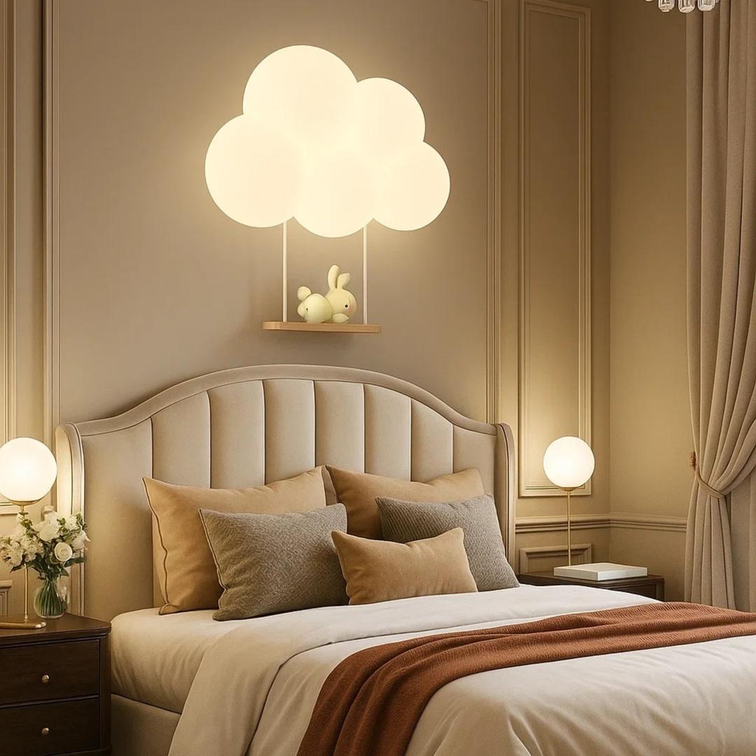 Lampa Ścienna LED W Kształcie Chmury – Artystyczny Urok – widok produktu 5 | Nuvira Home