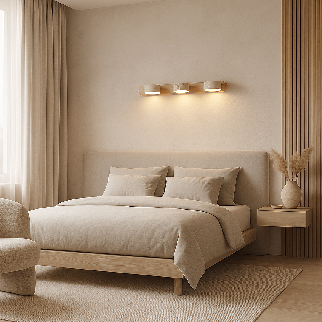 Lampa Ścienna Z Trawertynu – Nowoczesny Design – widok produktu 1 | Nuvira Home