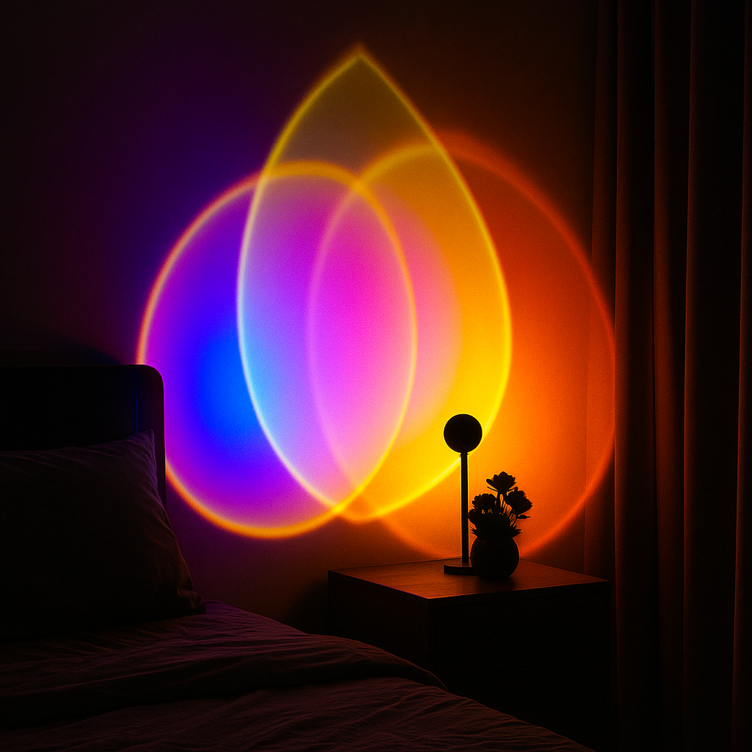 Lampa Stołowa Golden Hour – Lampa LED Zachód Słońca – widok produktu 1 | Nuvira Home