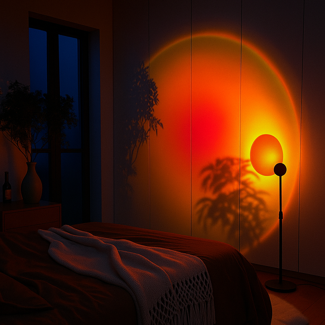 Lampa Stołowa Golden Hour – Lampa LED Zachód Słońca – widok produktu 2 | Nuvira Home