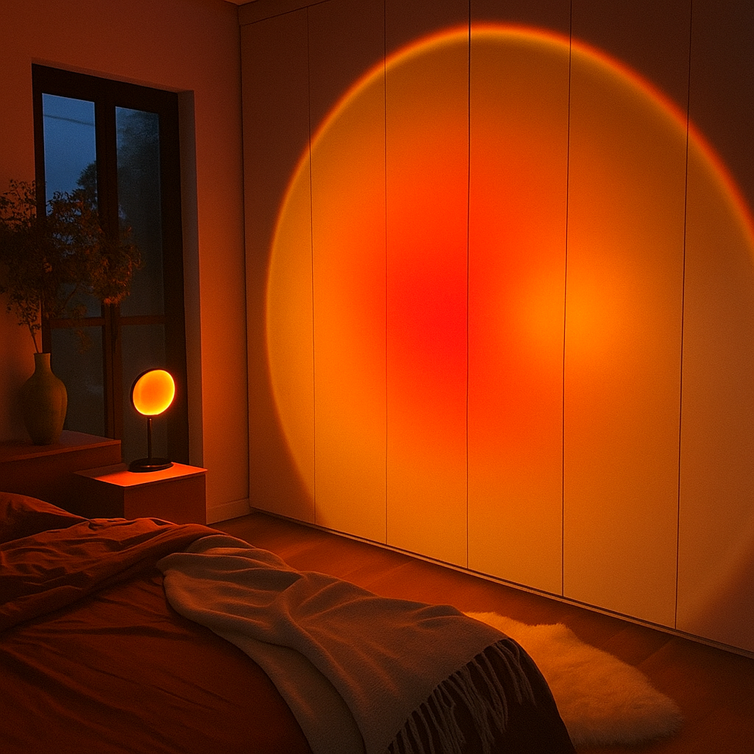 Lampa Stołowa Golden Hour – Lampa LED Zachód Słońca – widok produktu 3 | Nuvira Home