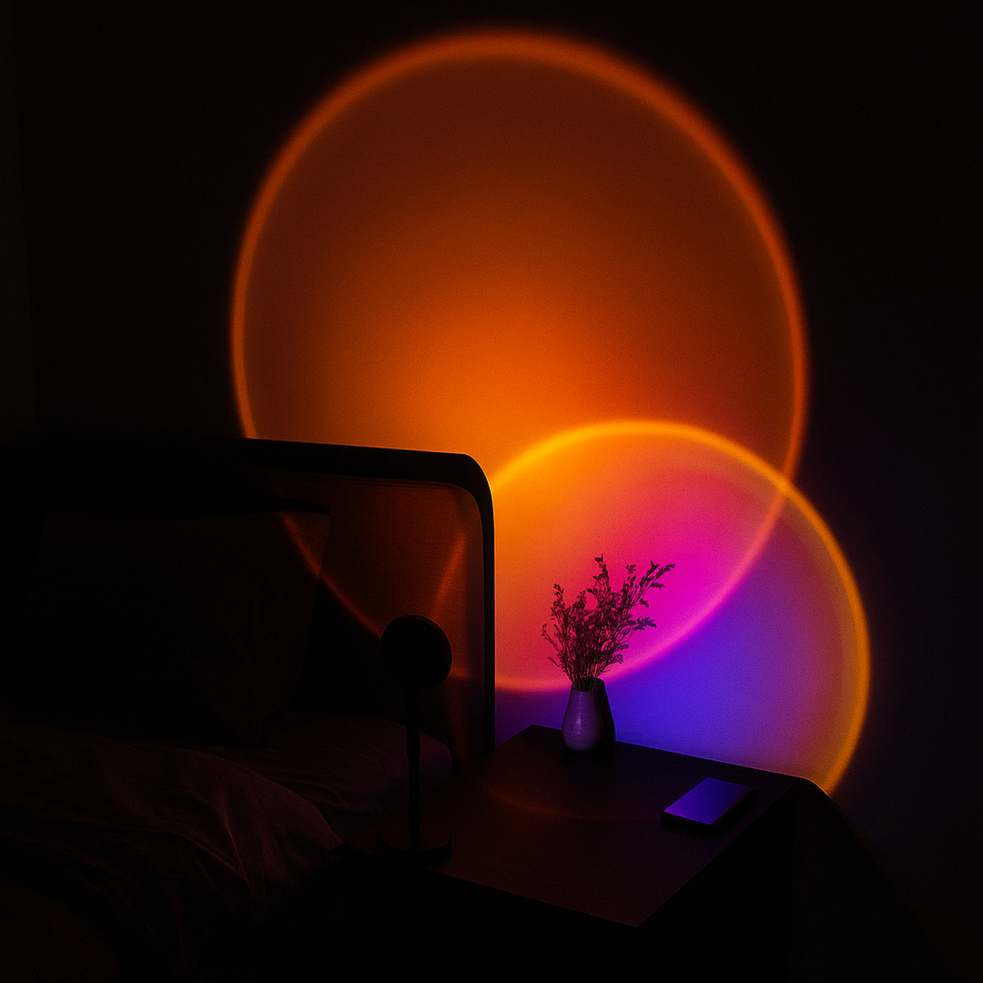 Lampa Stołowa Golden Hour – Lampa LED Zachód Słońca – widok produktu 4 | Nuvira Home
