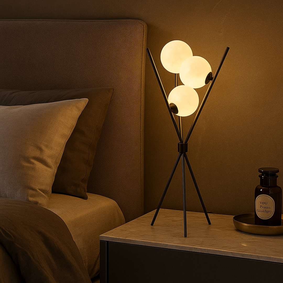 Lampa Stołowa I Podłogowa LED Moon – Nowoczesna – widok produktu 1 | Nuvira Home