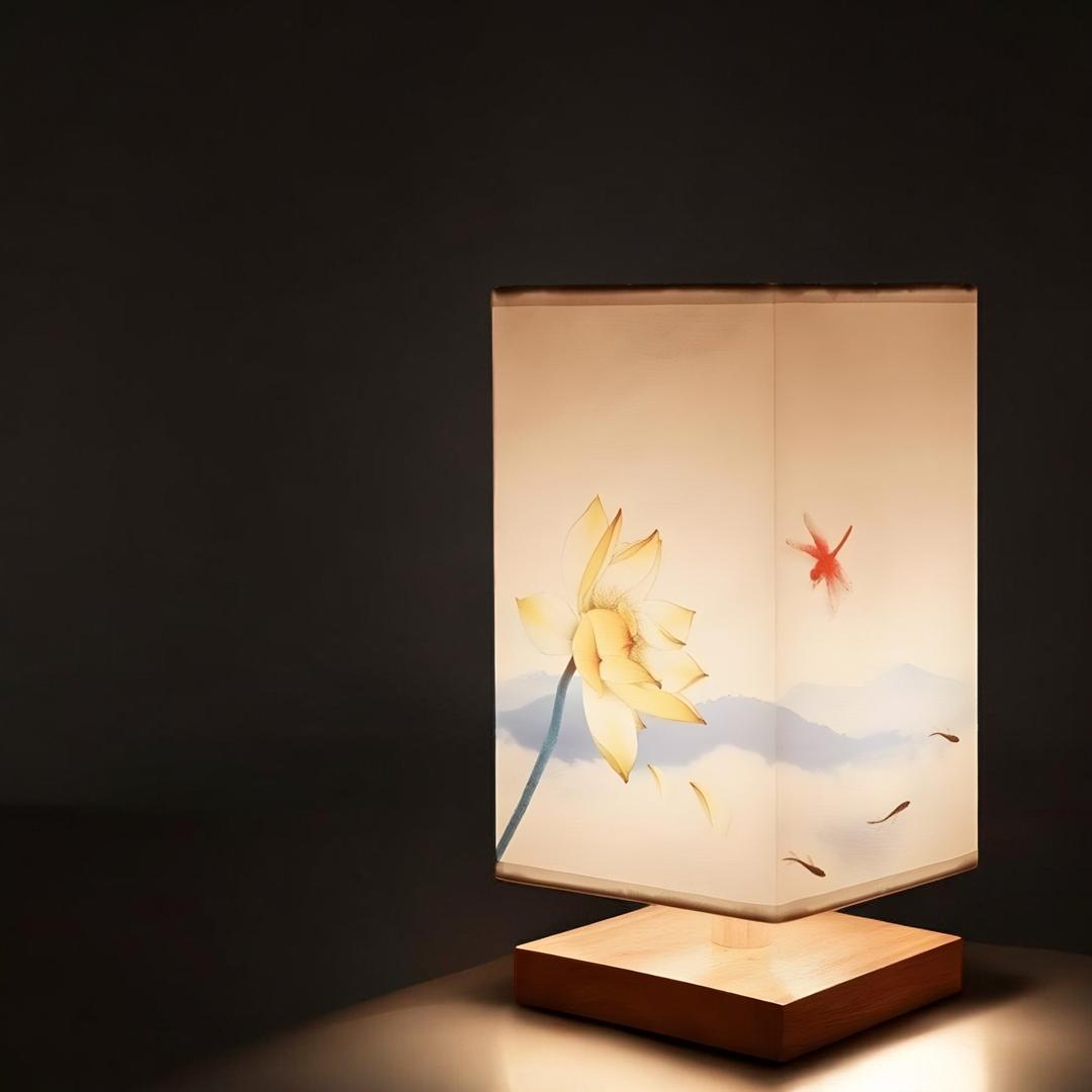 Lampa Stołowa W Stylu Japandi – Drewniana Podstawa – widok produktu 6 | Nuvira Home