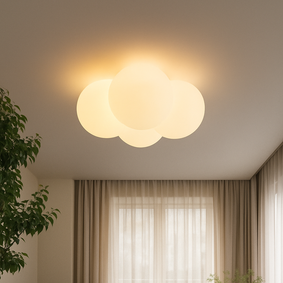 Lampa sufitowa w kształcie chmury – Nowoczesna lampa do sypialni – widok produktu 2 | Nuvira Home