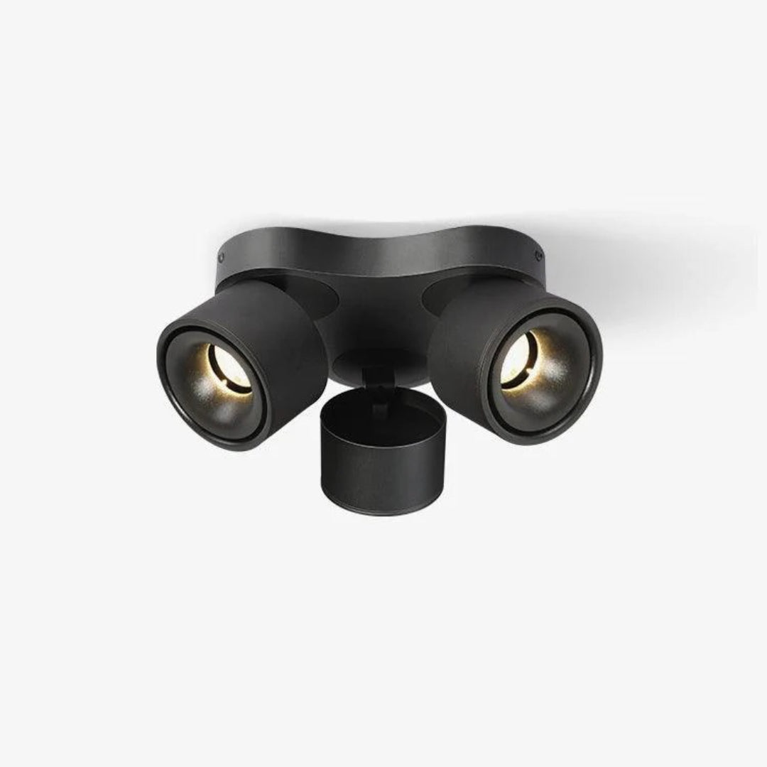 Lampa sufitowa z trzema regulowanymi reflektorami – widok produktu 5 | Nuvira Home
