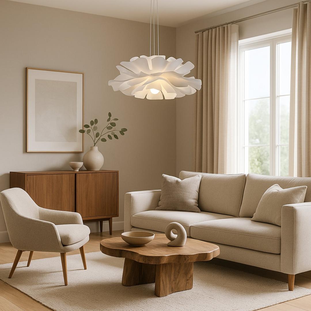 Lampa Wisząca Inspirowana Kwiatami – Styl Japandi – widok produktu 1 | Nuvira Home