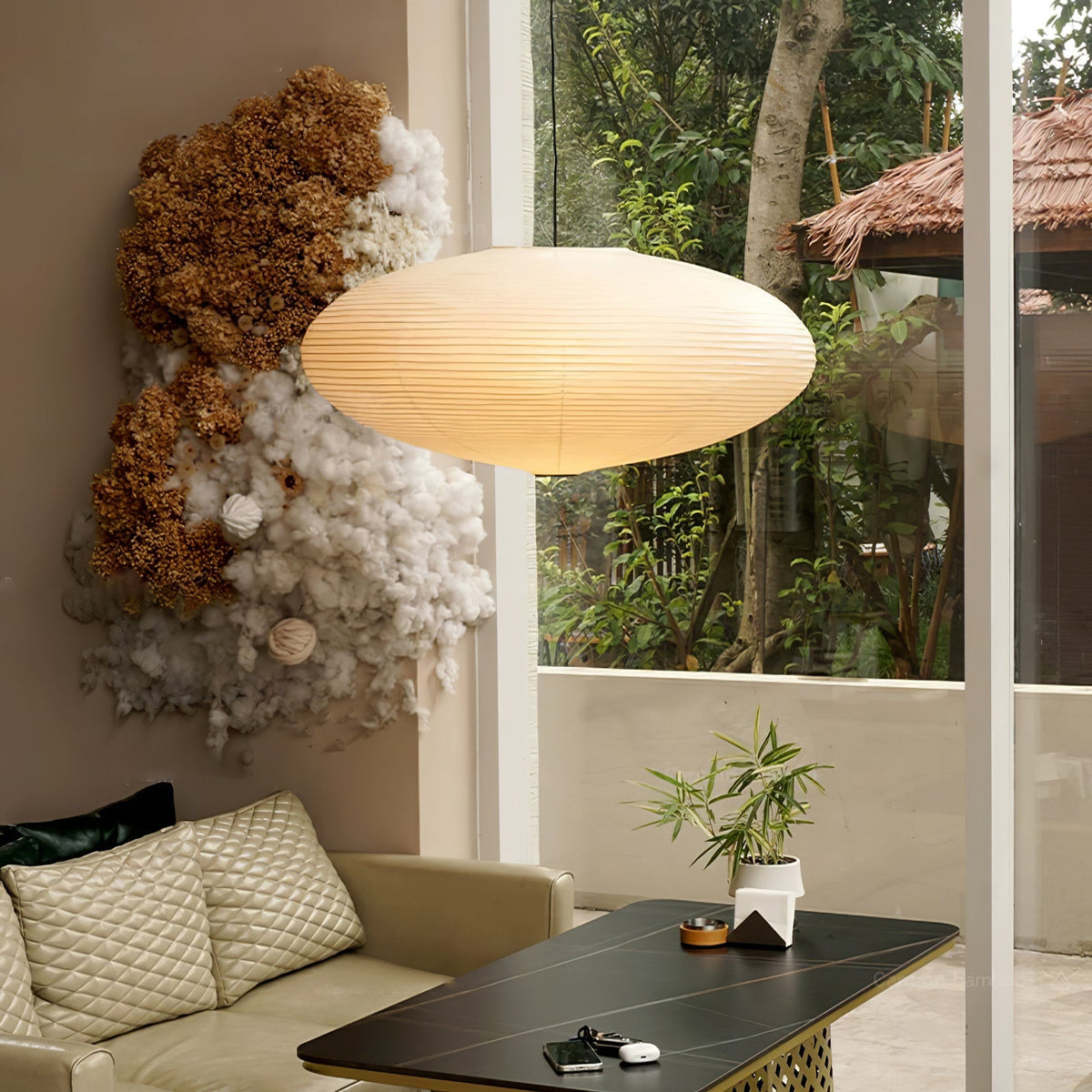 Lampa Wisząca z Papieru Washi – widok produktu 2 | Nuvira Home